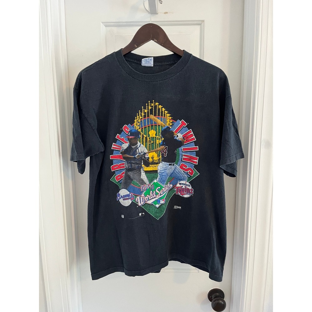 Vintage 1991 World‎ Series Atlanta Braves vs Minnesota Twins T